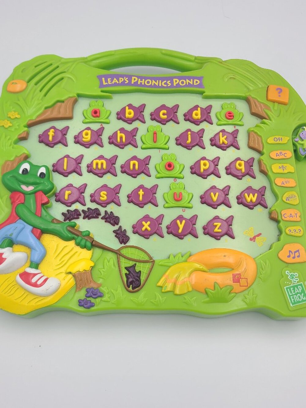 Vtg LeapFrog Leap's Phonics Pond Electronic Alphabet ABC Lowercase Frog Toy 2000